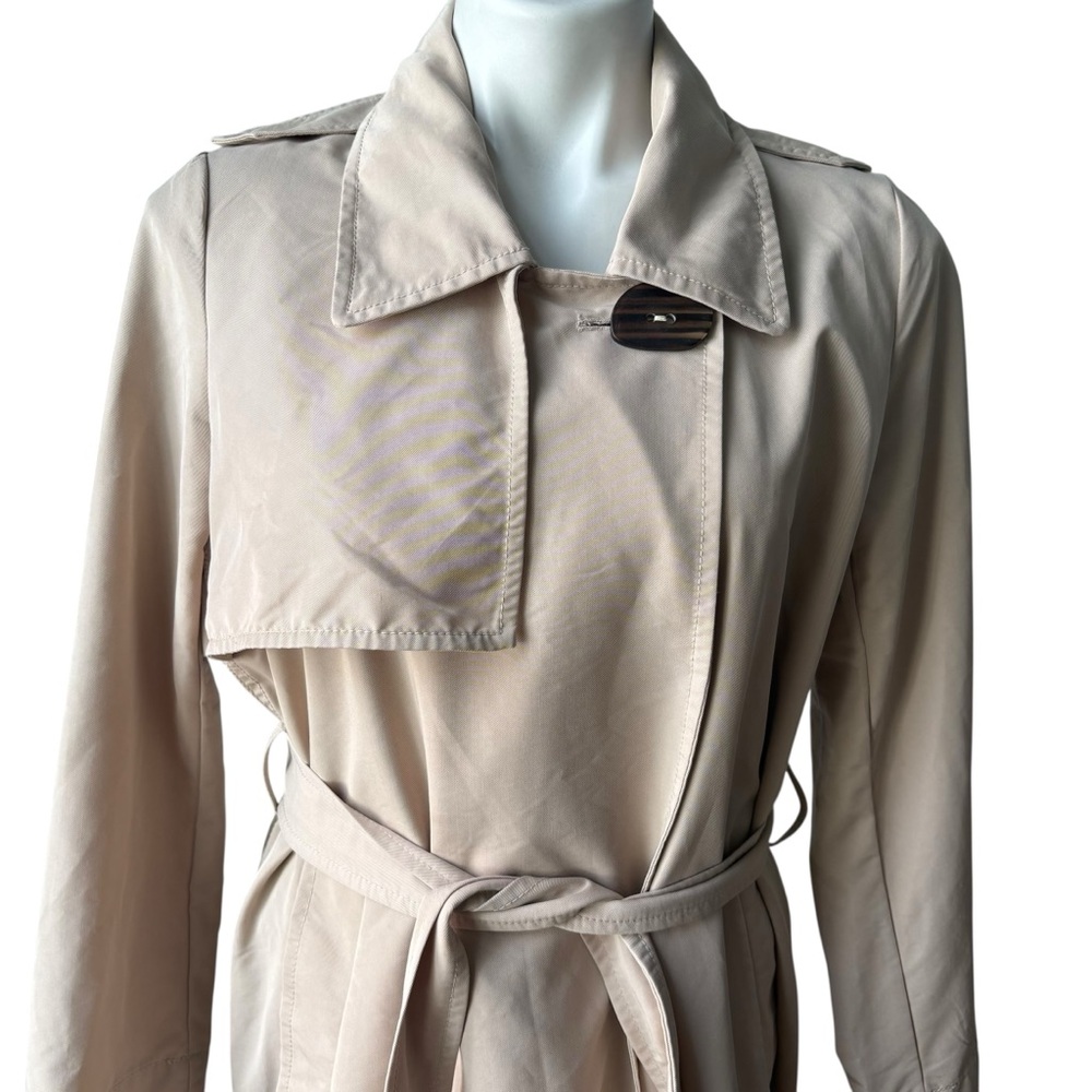 MNG Casual Evelyn Belted Wrap Trench Coat, Sz XS - Picture 8 of 12